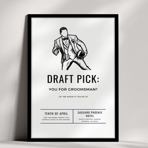 Modello di biglietto di proposta per lo sposo a tema football, regalo economico per lo sposo, regalo per la richiesta dello sposo, modello di biglietto di proposta per lo sposo, biglietto di proposta del migliore uomo