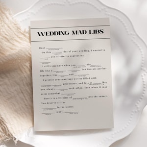 Mad Libs Wedding Table Game Over Wedding Vows Mad Libs Wedding Speech Mad Libs Guest Book Wedding Mad Libs For Guests Bridal Mad Libs Party