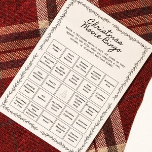Christmas Movie Bingo Night Christmas Movie Bingo Cards Hand Drawn Xmas Game Holiday Movie Night Bingo Custom Editable Classroom Game Fun