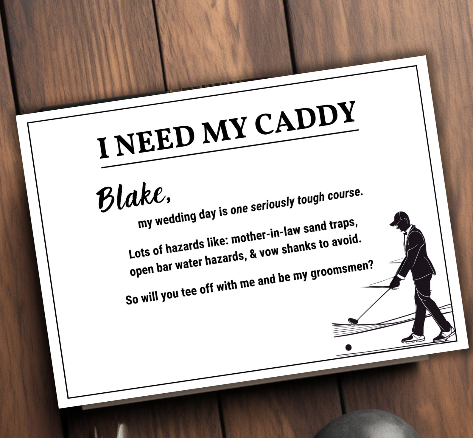 Groomsman Proposal Card, Groomsmen Proposal Card, Best Man Proposal ...