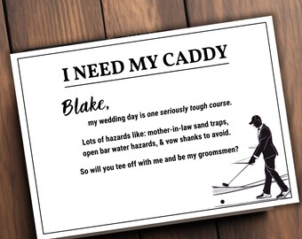 Groomsman Proposal Card, Groomsmen Proposal Card, Best Man Proposal Card, Groomsman Proposal Golf, Groomsman Proposal Printable