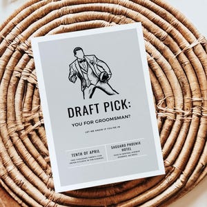 Groomsman Proposal Card Template Football Themed Cheap Groomsman Gift Groomsman Ask Gift Groomsman Proposal Template Best Man Proposal Card