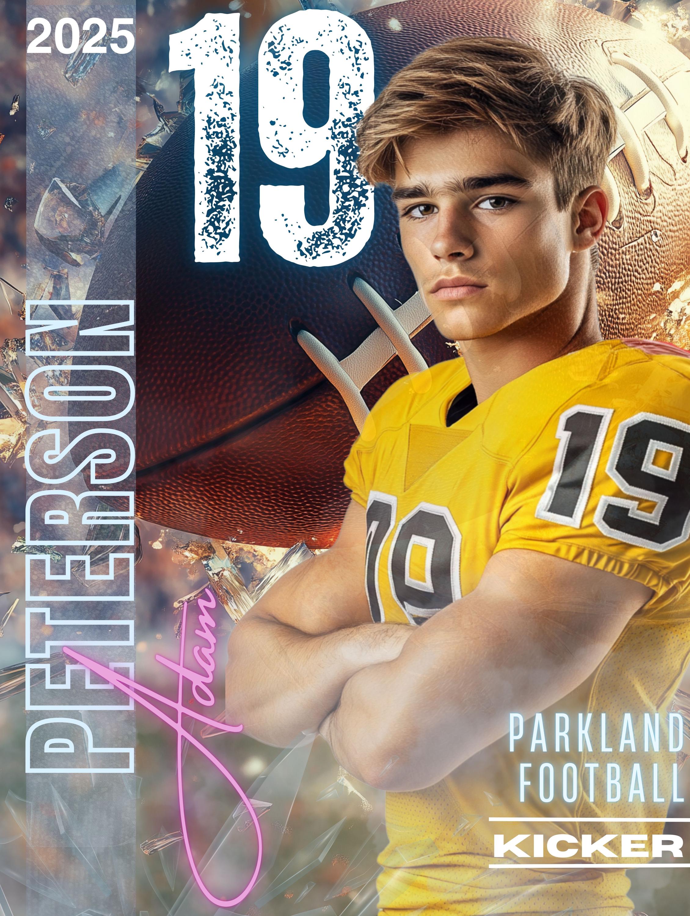 Football Poster Canva Template | Shuttered Glass and Fire Background ...