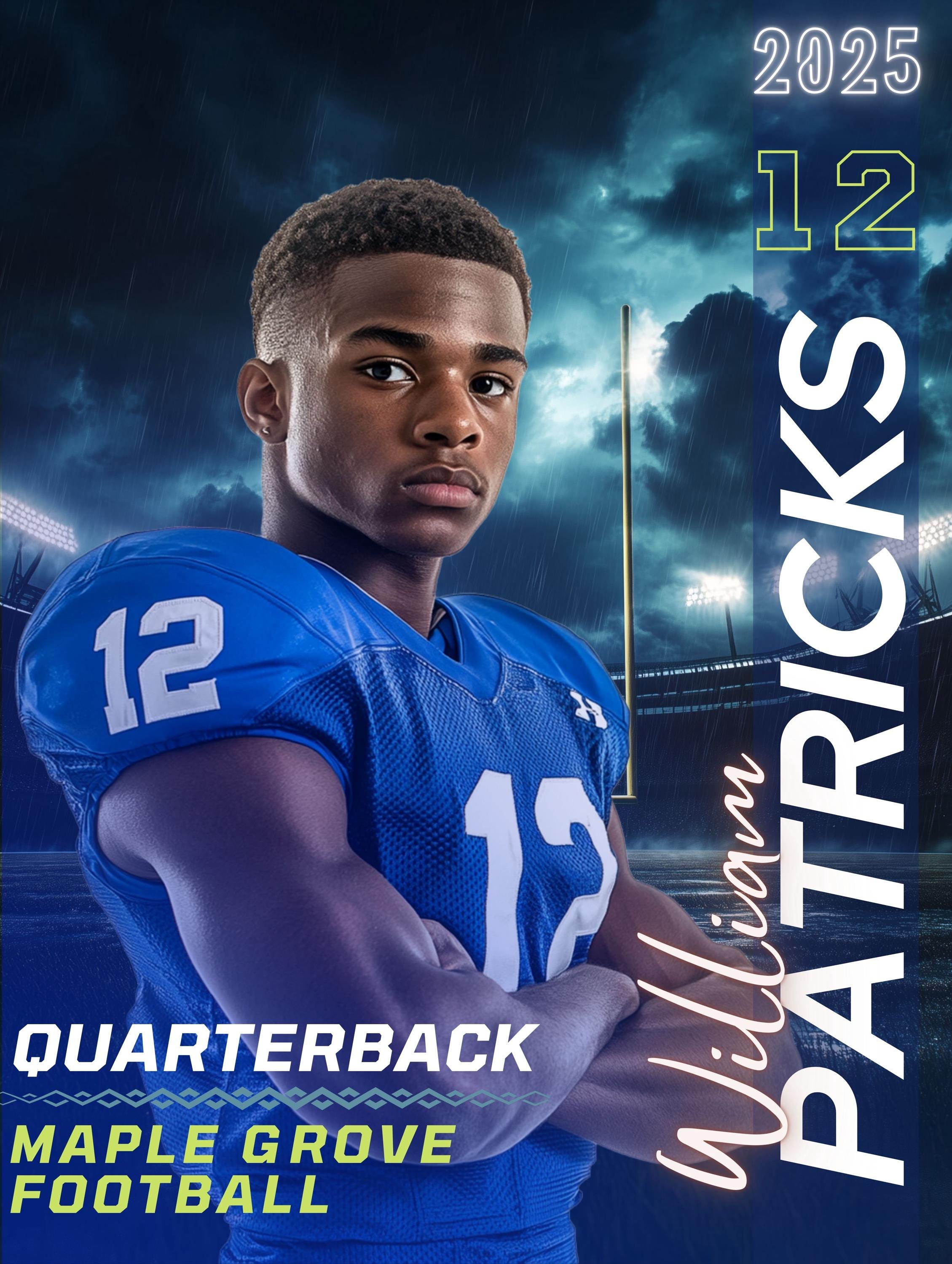 Football Poster Template: Senior Banner, Memory Mate (canva Template ...
