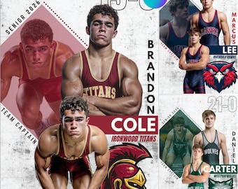 Wrestling Senior Night Poster: Editable Canva Template (Digital Download