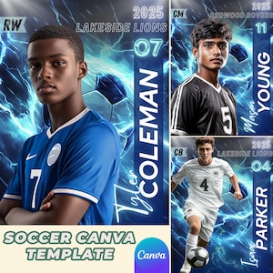 Plantilla de lienzo para carteles y pancartas de fútbol / Fondo de fútbol editable para carteles deportivos, pancartas para personas mayores, Memory Mates, deportes escolares