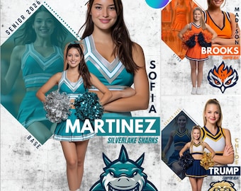 Cheerleading Senior Night Poster: Editable Canva Template (Digital Download)