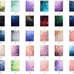 May include: A collection of 80 digital backgrounds featuring various colors and patterns of glitter. The backgrounds are perfect for adding a touch of sparkle to your digital projects.