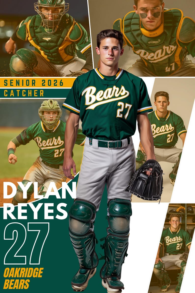 Editable Baseball Poster Template: Senior Night Banner, Team Memory ...
