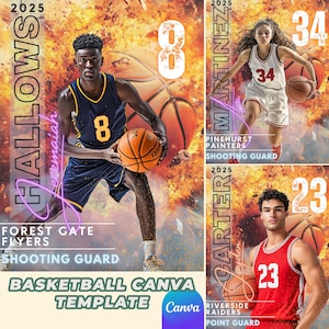 de toile Poster de basket-ball | Basketball explosif, bannière senior, toile de fond personnalisée, sport Memory Mate | Alternative à Photoshop