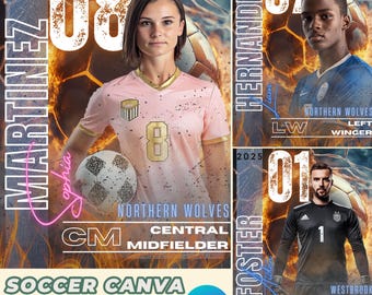 Fiery Soccer Canva Template: Custom Sports Poster & Banner