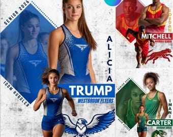 Poster della serata senior di atletica leggera: modello Canva modificabile (download digitale)