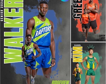 Poster della serata senior di atletica leggera: modello Canva modificabile (download digitale)