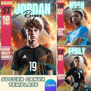 Fußball Leinwand Vorlage | Sport Banner Hintergrund, benutzerdefinierte Senior Poster, Fußball Hintergrund | Nicht-Photoshop Vorlage für Memory Mate & Karten