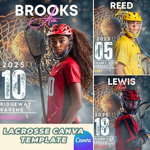 Lacrosse Canva Template | Dynamic Sports Banner & Digital Design for Lacrosse Teams, Senior Players, and Championship Posters