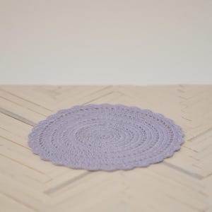 Miniature 1:12 Scale Crochet Rug, Purple Handmade Round Rug for Miniature House or Dollhouse, Gift for Miniature Enthusiasts