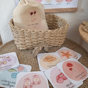 Imagier de l'été -  Cartes d'apprentissage flashcards enfant - Montessori