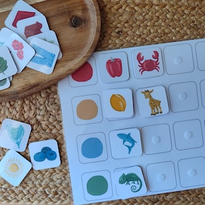 Tri apprentissage des couleurs primaires (+ vert) - Montessori - support parent enfant à scratcher