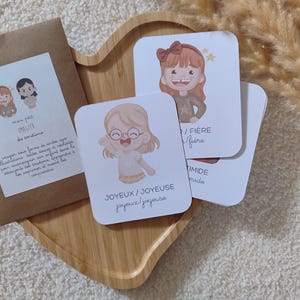 Imagier des émotions -  Cartes d'apprentissage flashcards enfant - Montessori