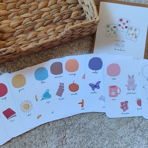 Imagier des couleurs -  Cartes d'apprentissage flashcards enfant - Montessori