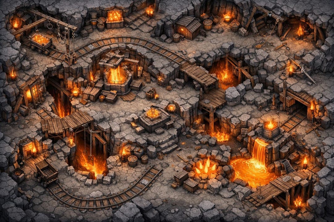 Rpg Mine Sign 24 Dwarven Mines – Gridless Fantasy RPG Maps (JPG, VTT Ready) - Etsy Canada