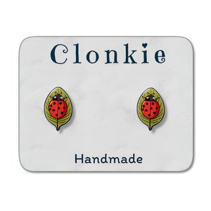 Ladybug Stud Earrings,Cute Insect Earrings for Bug Lover Gift,Garden Nature Lover Gift,Cute Ladybird Earrings for Girls Women Jewelry