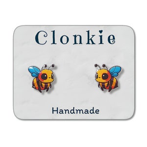 Bumble Bee Stud Earrings,Honey Bee Earrings For Girls Kids Cute Gift For Gardener,Insect Beekeeper Nature Inspired Fashion Jewelry Accessory