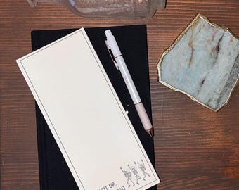 Handmade Tear-Off Notepad with Grey's Anatomy quote. Gifts for women, Grey's Anatomy fans.