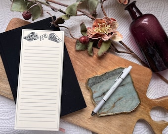Handmade Tear-Off Notepad. Mac & Cheese, foodie gift, everyday gift, lined notepad. Quirky, fun notepad.