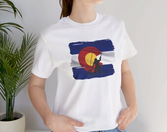 Colorado Flag Fly Fishing T-Shirt: Soft Cotton Tee
