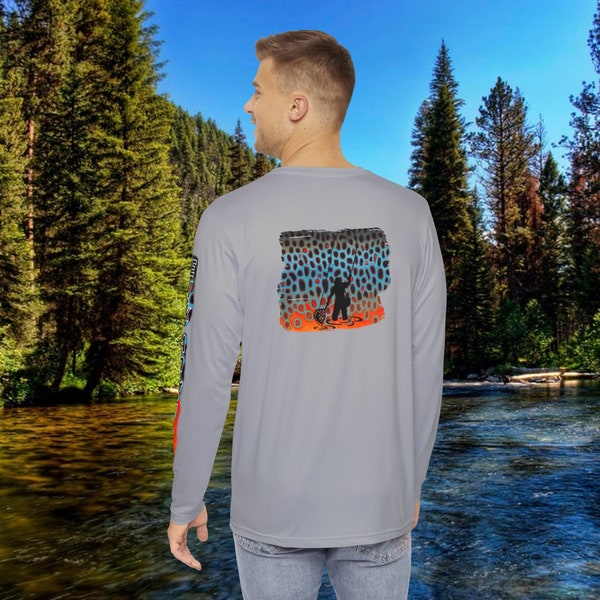 Flyfishing Long Sleeve Shirt, Fishing Shirt, Trout Shirt