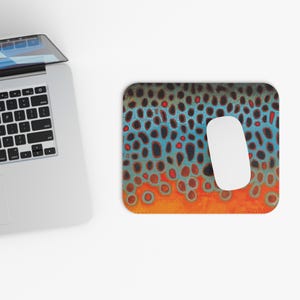 Fishing Mouse Pad, Fly Fishing Mouse Pad, Trout Mouse Pad