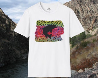 Camiseta de trucha arcoíris, camiseta de pesca, regalo para pescador