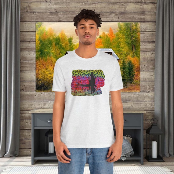 Maglietta a maniche corte per la pesca a mosca, maglietta da pesca