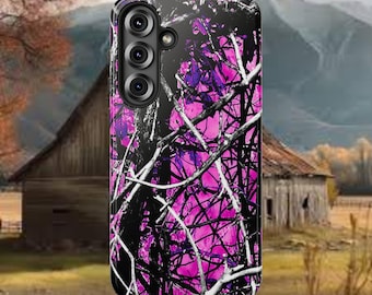 Pink Camo Phone Case | iPhone, Galaxy, Pixel Cover | Dual-Layer Protection