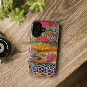iPhone Hülle, Samsung Handyhülle, PixelTrout Angeln Handy Hülle, Tough Case
