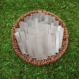 Selenite Crystal Wands, Selenite Stick, Natural, Handmade, Organic, Natural Selenite Wands, Selenite Crystal Logs, Healing Crystals