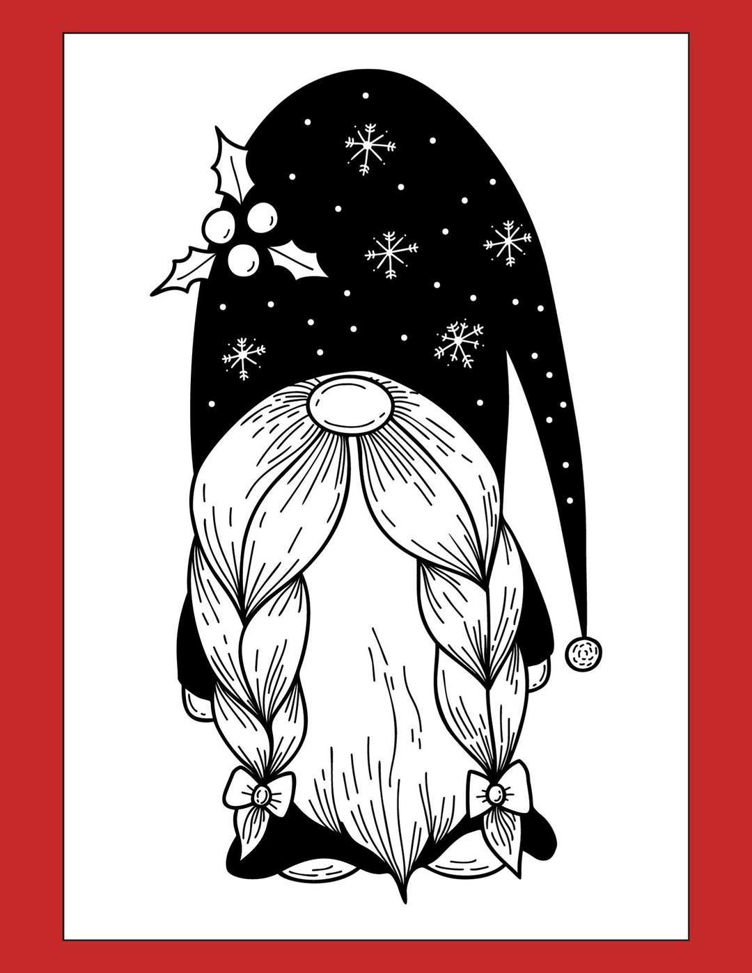 Weihnachtswichtel zum Ausmalen - Etsy.de