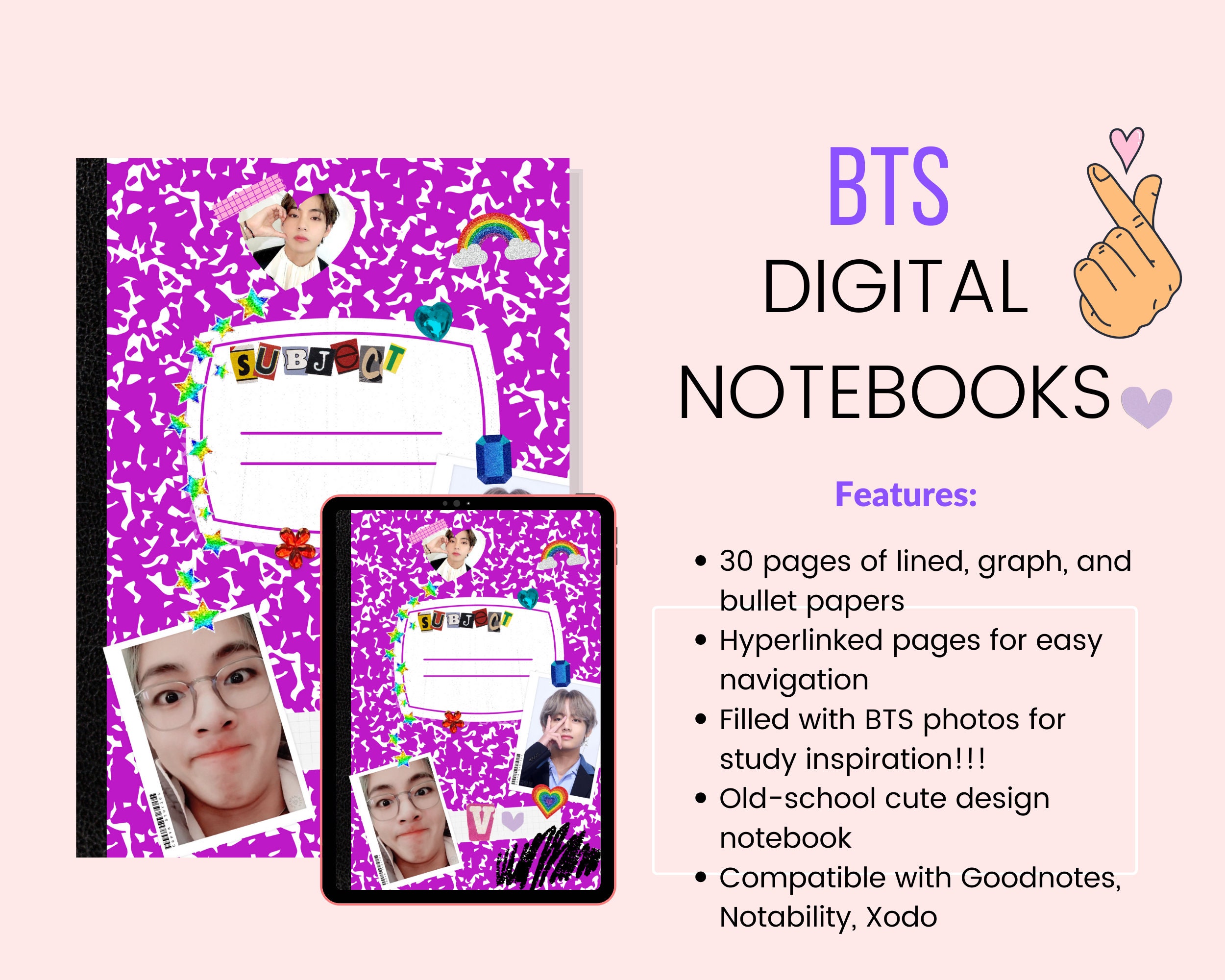 bts 特典ノート　バラ売り Digital Notebook KPOP BTS | ARMY, Goodnotes, Ipad, Xodo