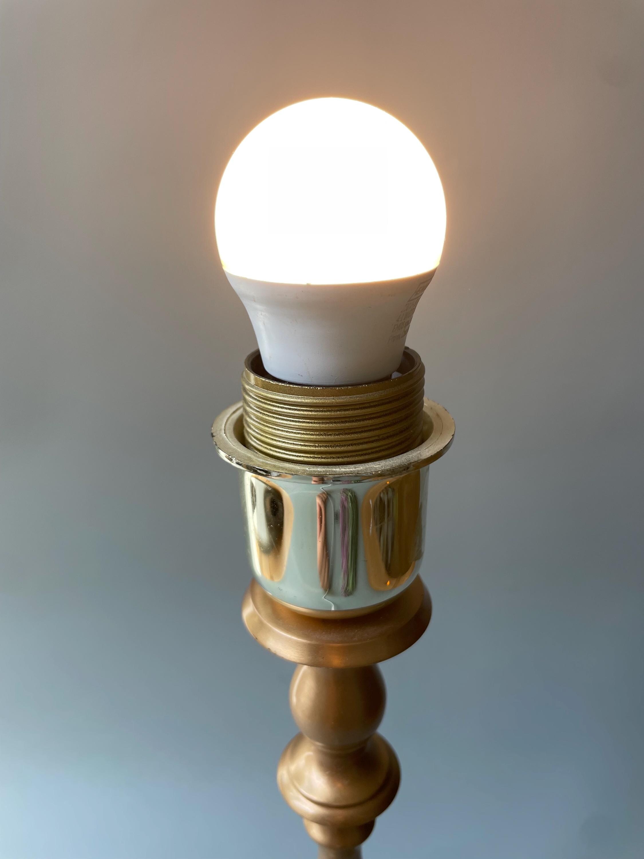 Vintage Solid Brass Table Lamp, Swedish Mid-century Design - Etsy UK
