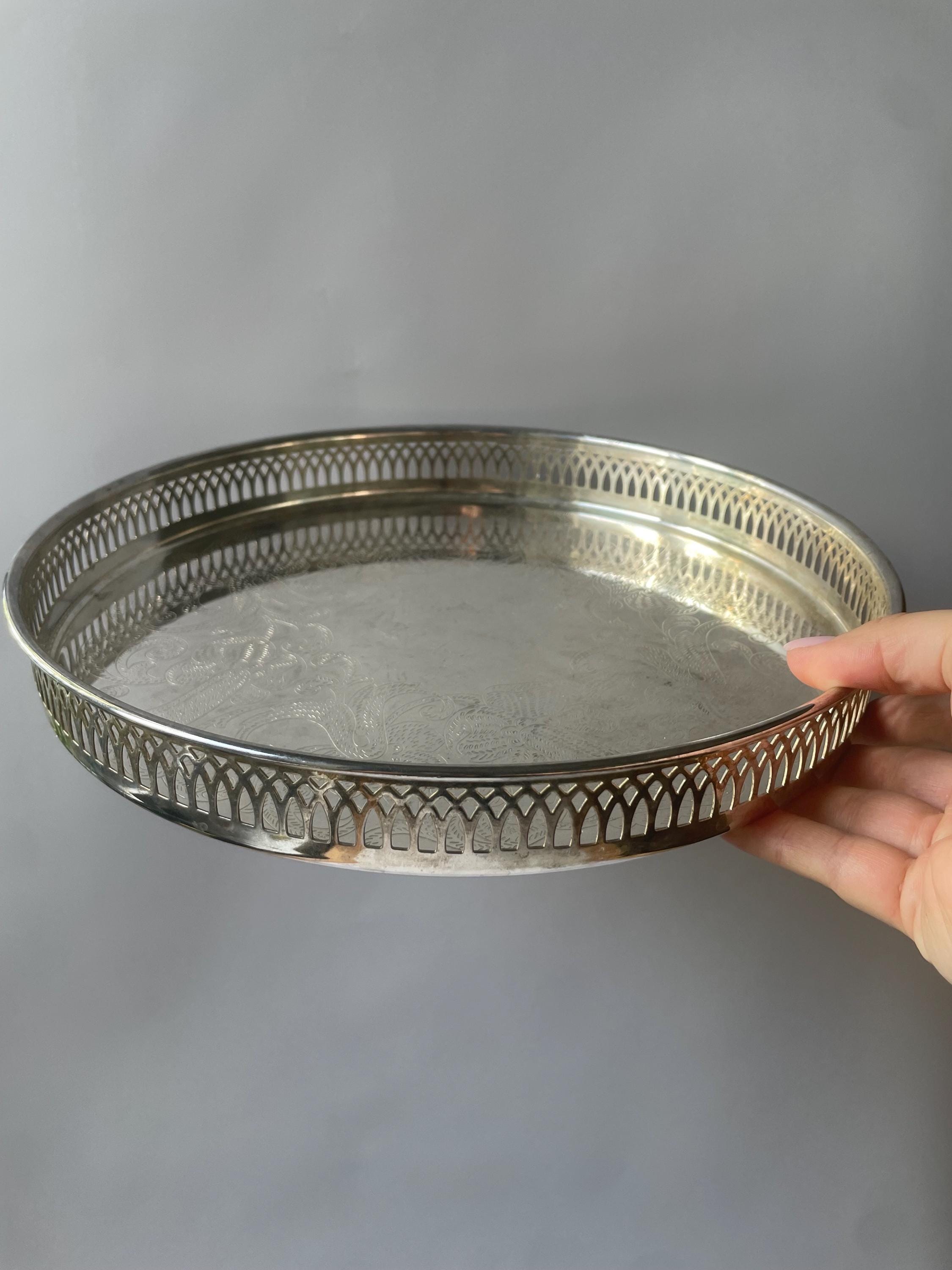Silbertablett oval vintage