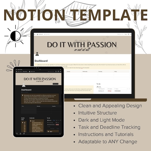 Do it with passion Notion University Template
