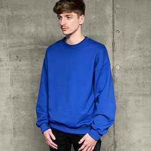 Blank Oversized Streetwear Sweatshirt, Heavyweight French Terry Cotton, 470 gsm, Premium Heavy weight Sweater, Streetwear crewneck style
