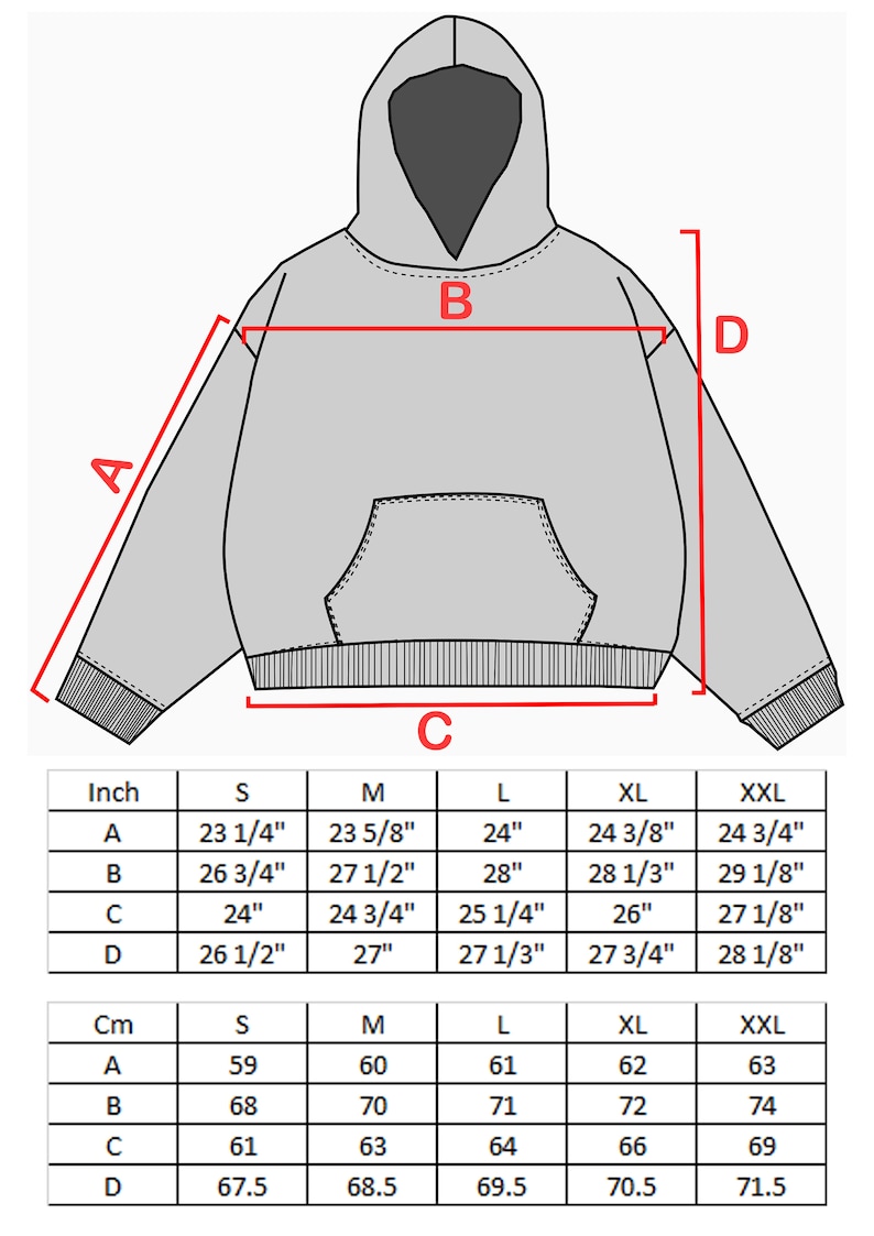 Oversized Hoodie PDF Sewing Pattern, Custom Hoodie Design, DIY Hoodie Pattern, Instant Download Sewing Pattern, Streetwear Hoodie Pattern. image 2