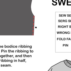 Oversized Sweatshirt PDF Sewing Pattern, Custom Sweatshirt Design, DIY Sweatshirt Pattern, Instant Download Sewing Pattern, Streetwear Sweatshirt Pattern.