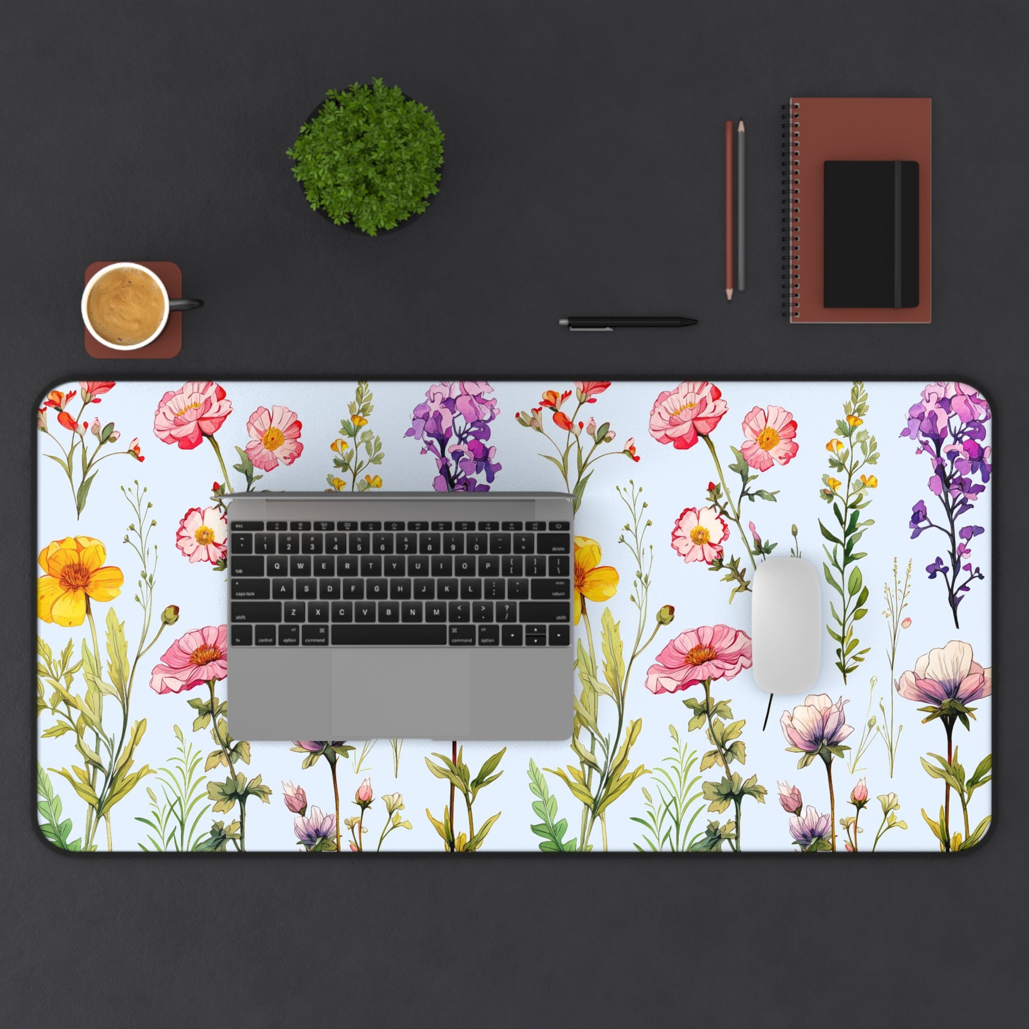 Cottage Core Computer Mouse Cottagecore Computer Mat Botanical Mousepad Floral Desk Mat XL, Mouse ...