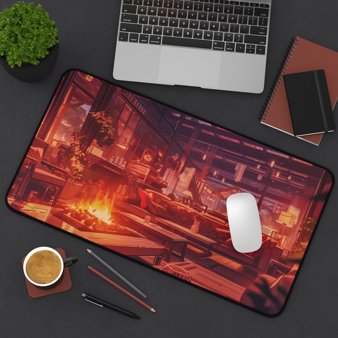 Cozy Desk Mat Neoprene Gaming Desk Pad Wide Deskmat Long Etsy
