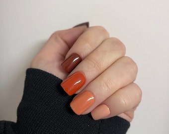 Fall Leaves | Ombre | Press on Nails