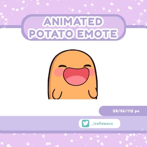 Animated Potato Emote- Pop Emote