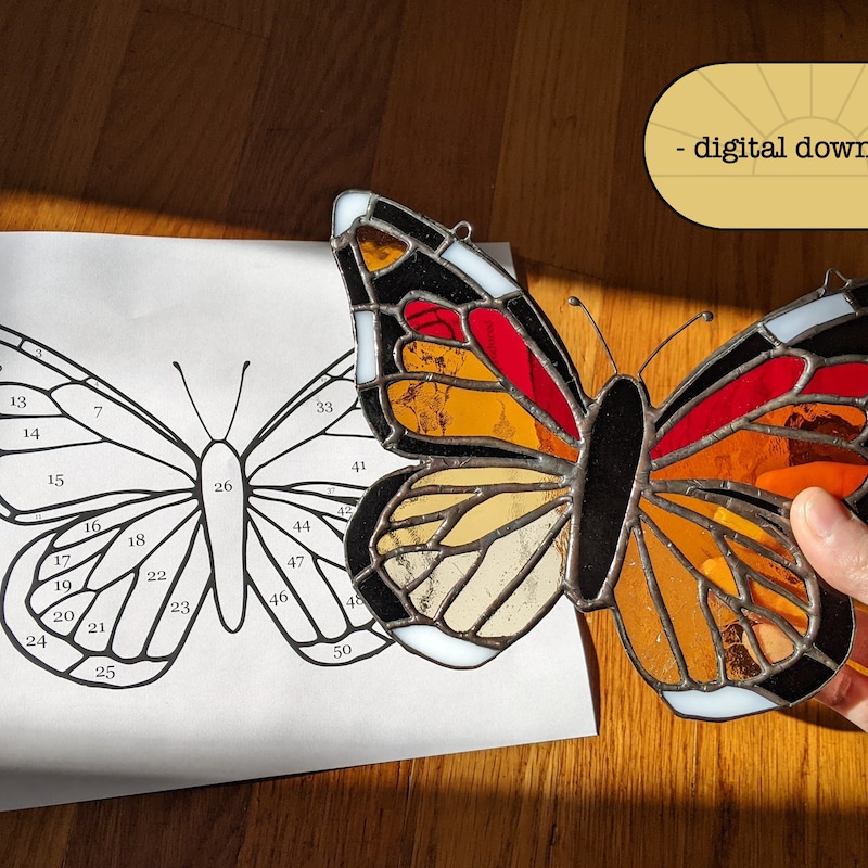 Butterfly Stained Glass Patterns - Etsy